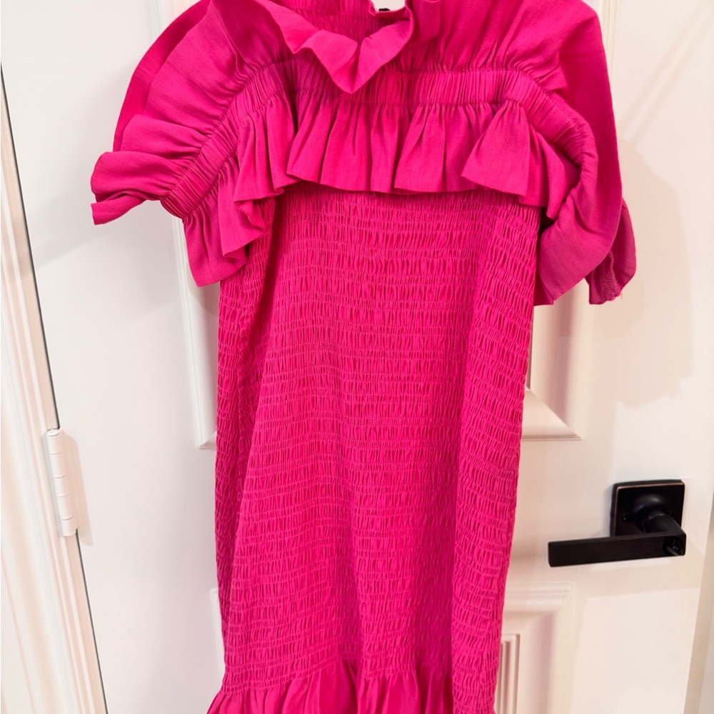 DO+BE Fuchsia Ruffle Top